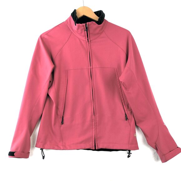 Mountain Hardwear Jacket Womens Size 8 Pink Full Zip Soft Shell Outdoor Stretch - Picture 1 of 15